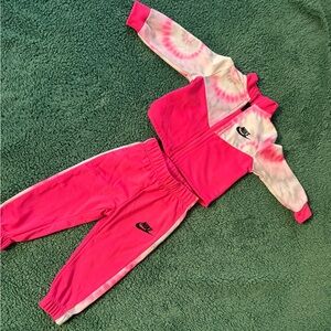Nike Fuchsia and White Kids Tracksuit